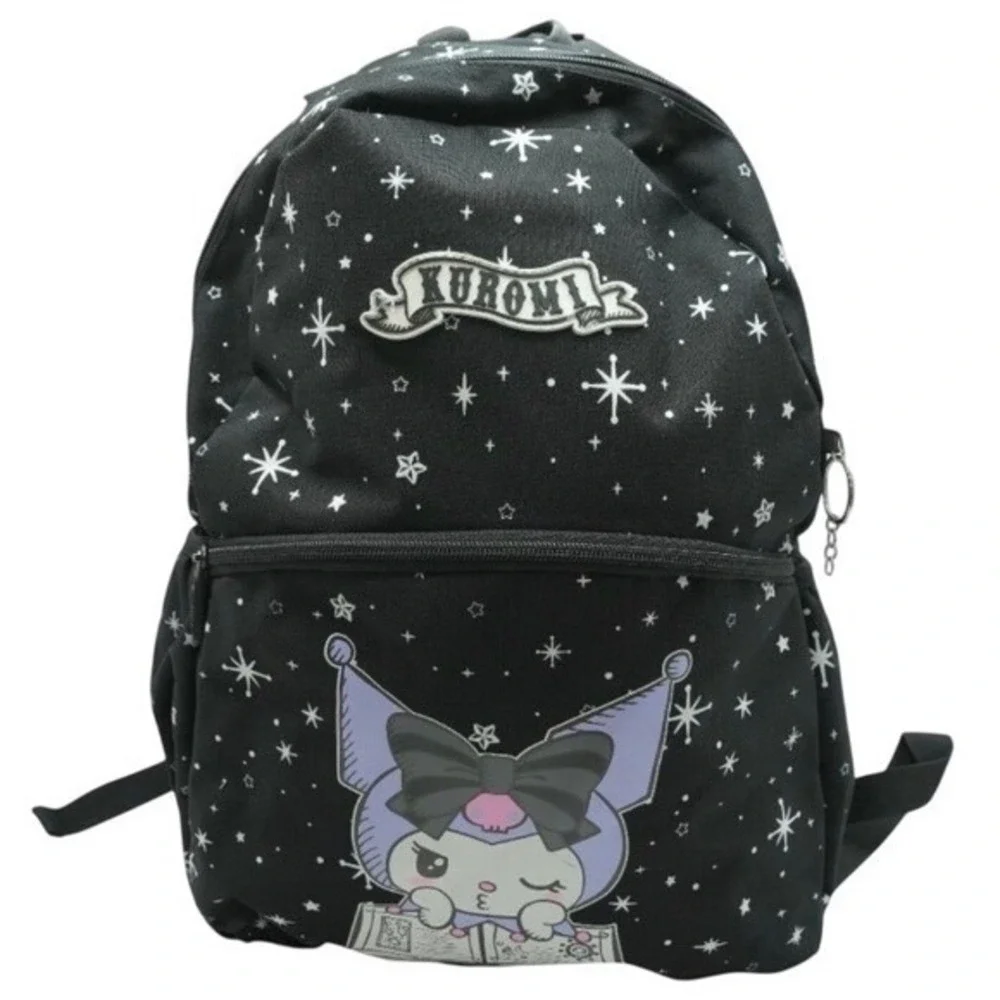 Sanrio Kuromi Backpack Kids Black‎ Good Starry Celestial School Bag